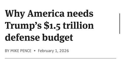 Pence Defense Budget